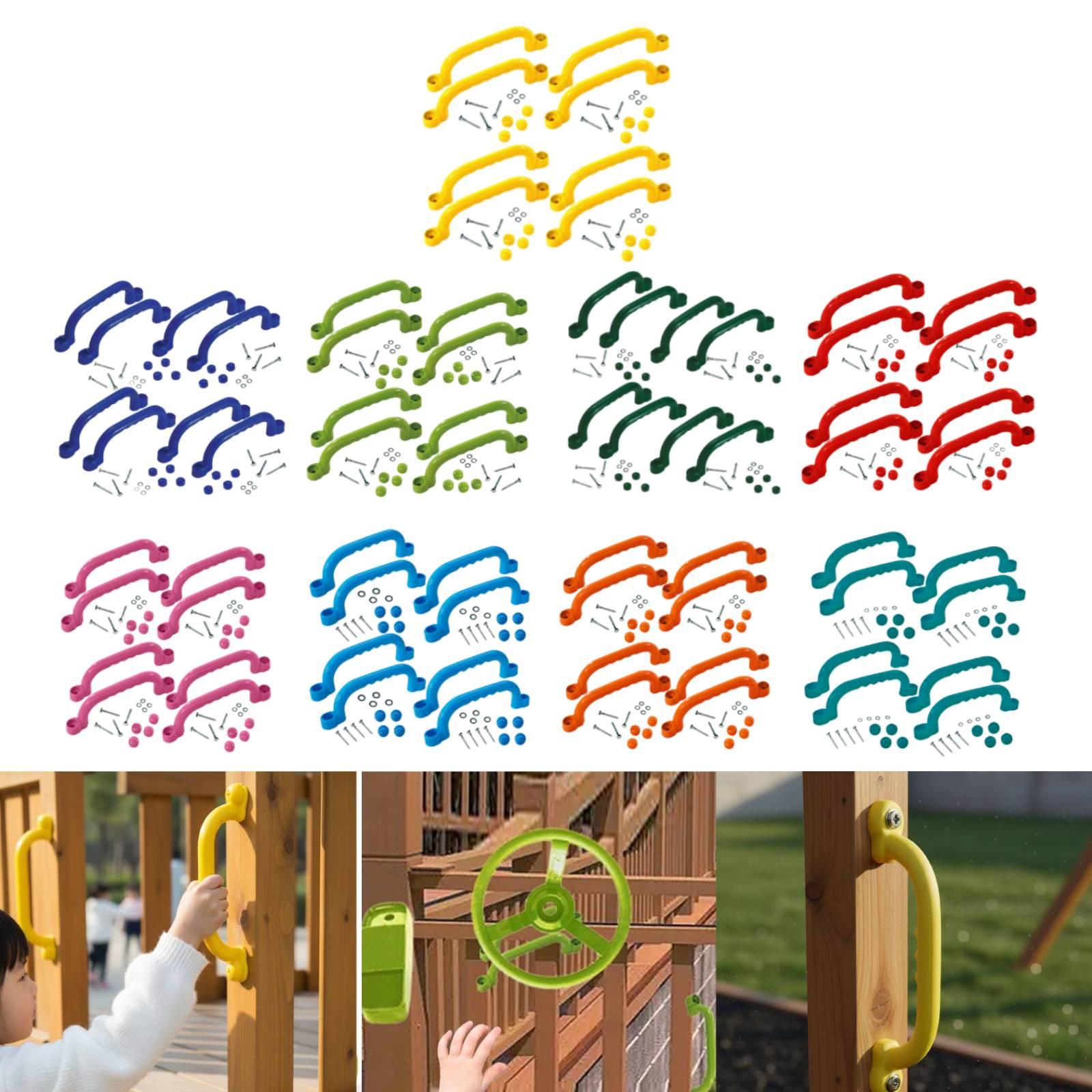 Kids Outdoor Treehouse - Grab Handles for Climbing Frame Weatherproof