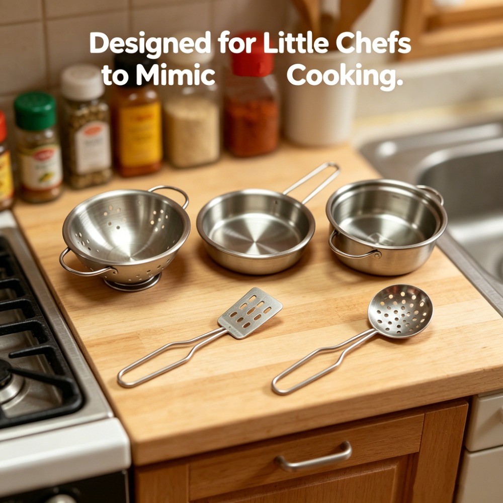 5Pcs Kids Stainless Steel Cook - огляд і ціна Kids Outdoor Kitchen Set