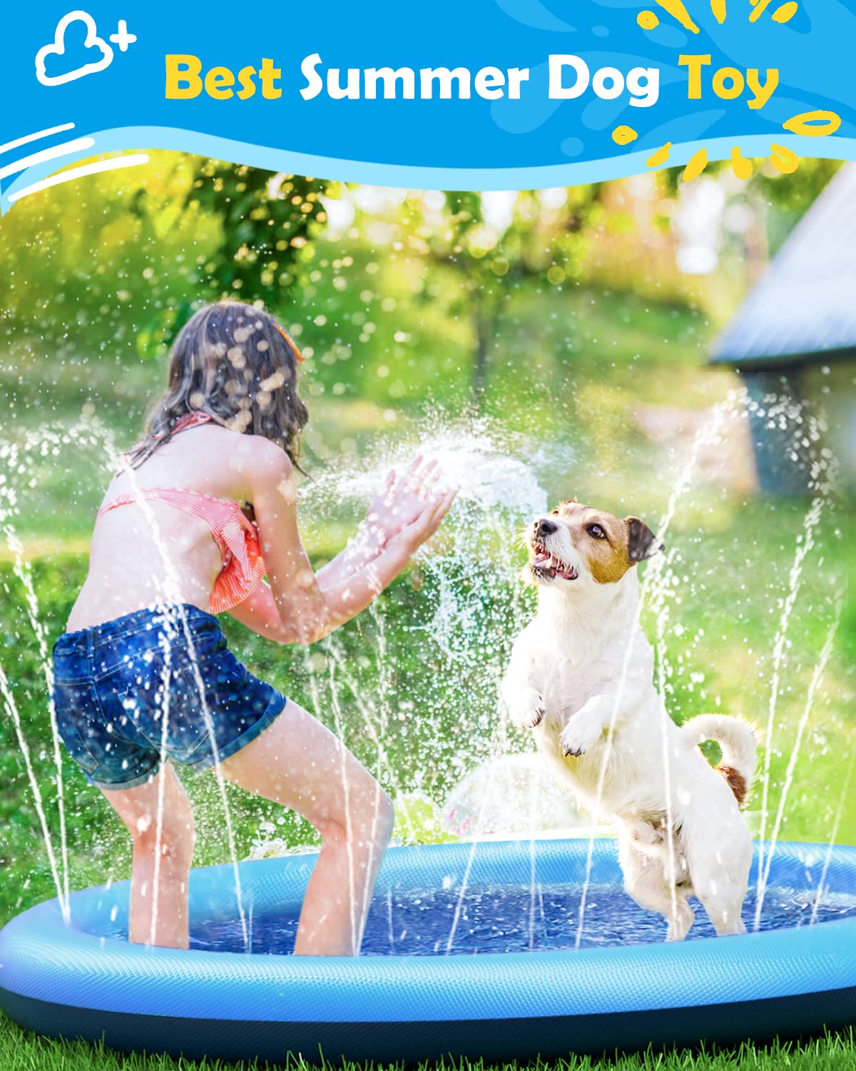 Dog Splash Pad Thick Sprinkler - огляд і ціна Slip Slide Water Mat