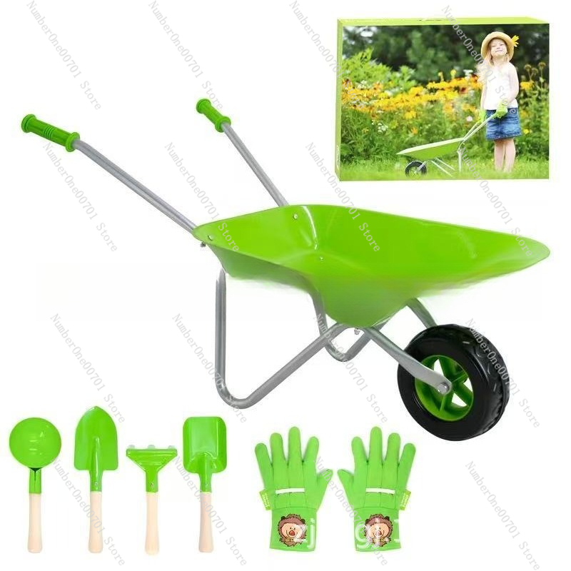 Kids Outdoor Wheelbarrow, Gree - огляд і ціна Kids Outdoor Garden