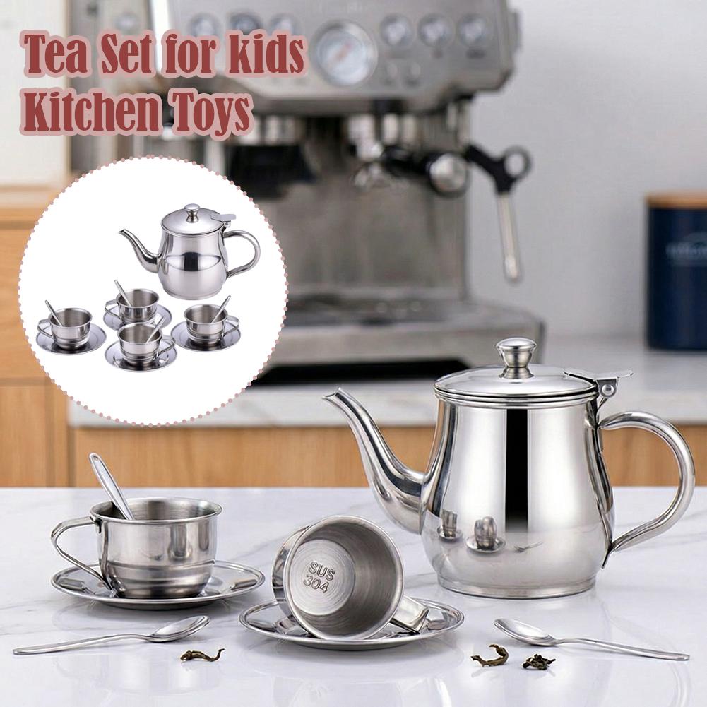Kids Stainless Steel Tea Set P - огляд і ціна Kids Outdoor Kitchen Set