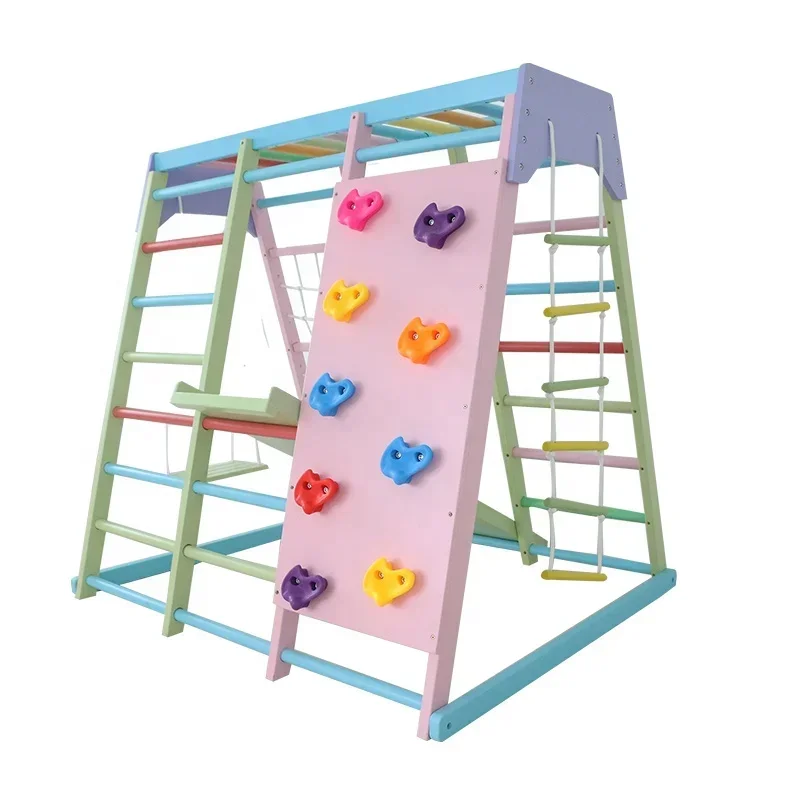 Kids Wooden Climbing Frame Ind - огляд і ціна Kids Outdoor Slide Set