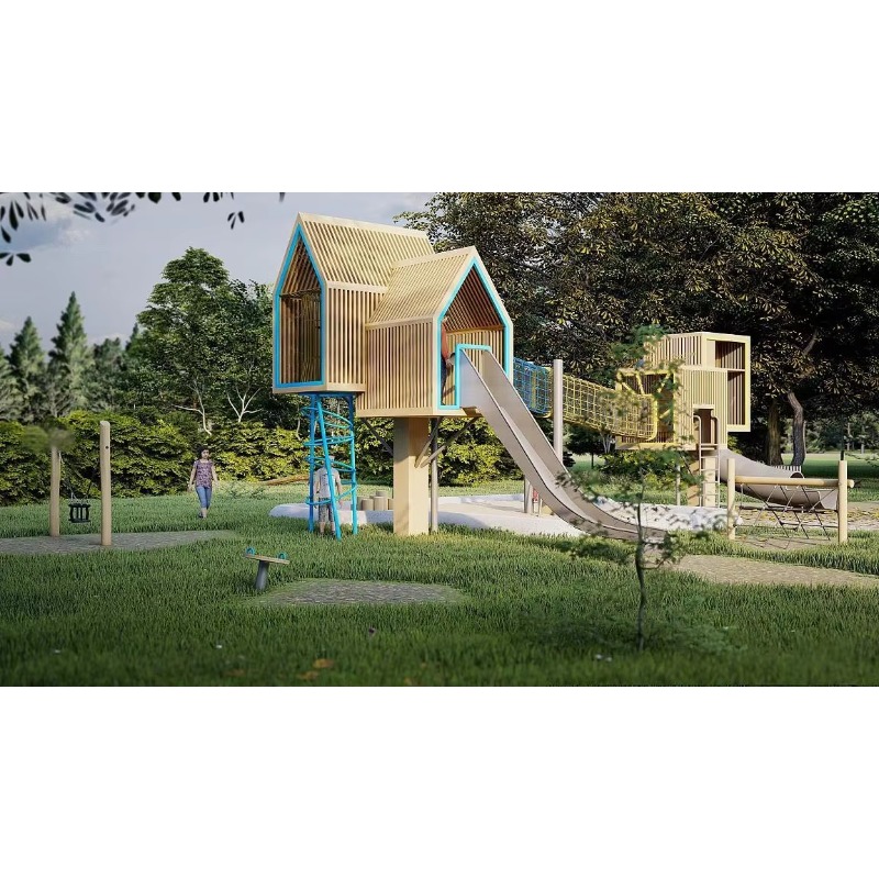 Custom Outdoor Amusement Park  - огляд і ціна Kids Outdoor Treehouse